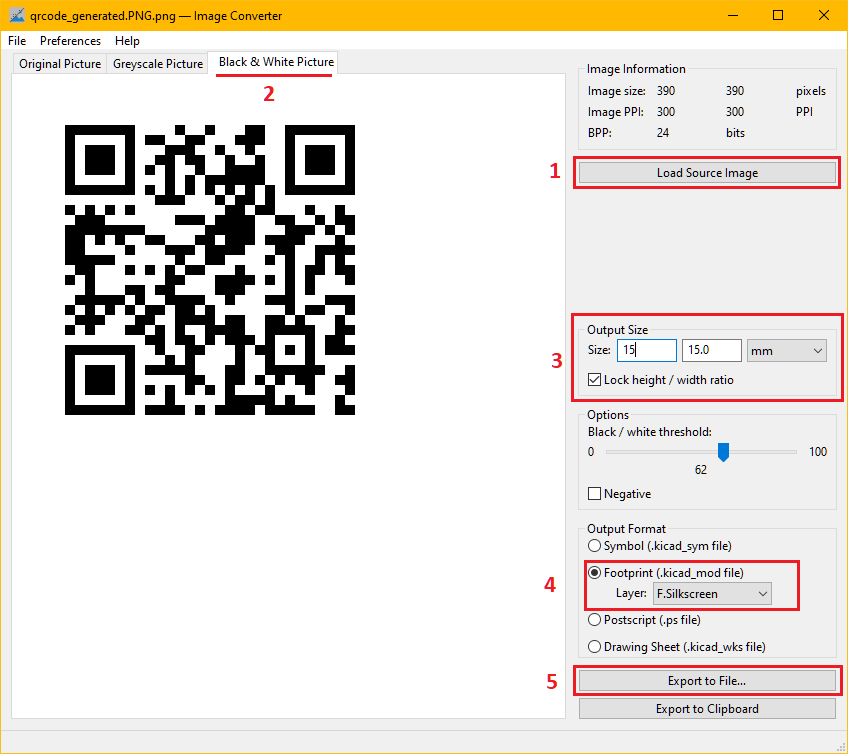 Image Converter Kicad